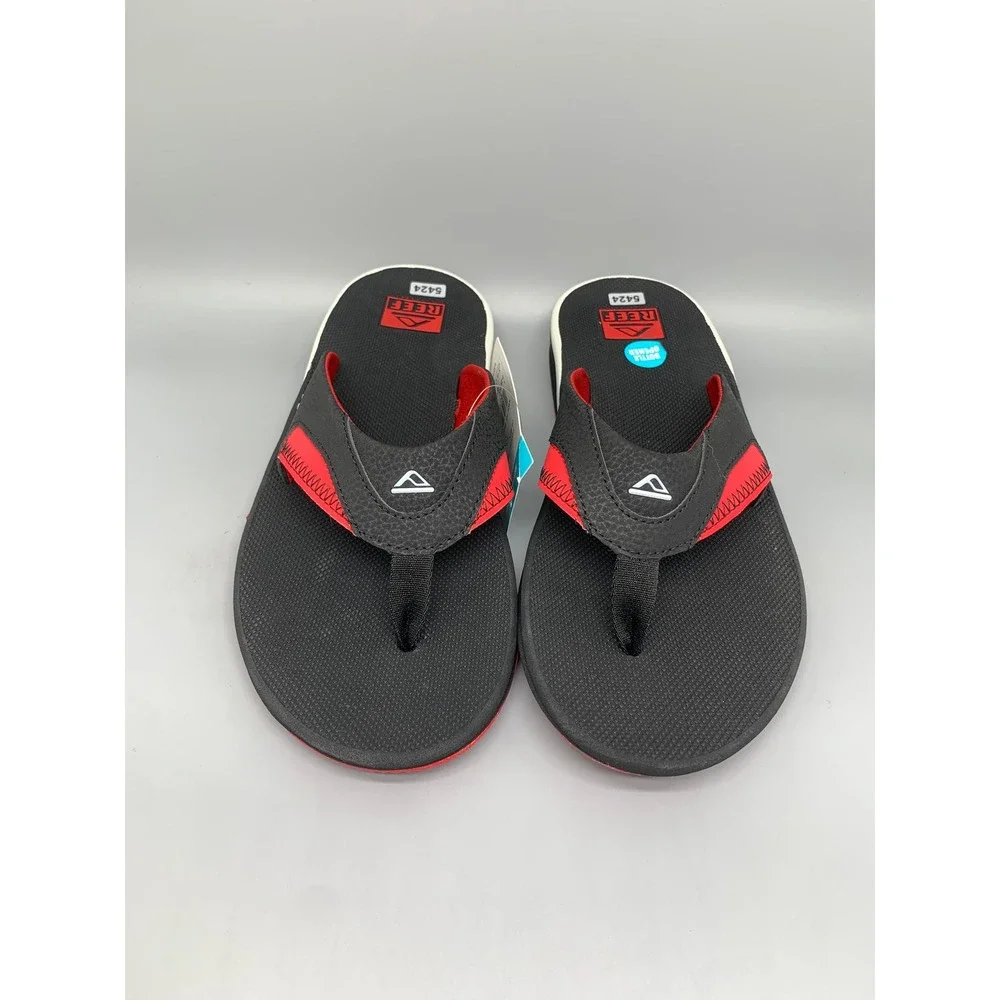 Reef Fanning Pregame Black Red Sandals CJ6403 Men's Sz 11